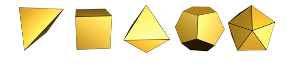 5种正多面体——柏拉图立方体 