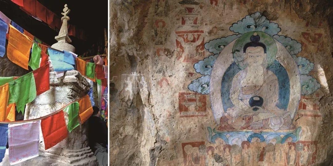 甲扎尔甲山洞窟壁画原址照片 